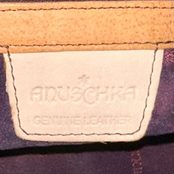 🦋🦋Anuschka Handpainted Leather Medium Hobo Shoulder Bag Butterfly - Picture 9 of 14